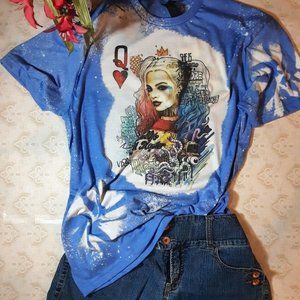 New-Large Unisex, Gildan, color Heather Royal Blue -Bleached SublimatedT-Shirt